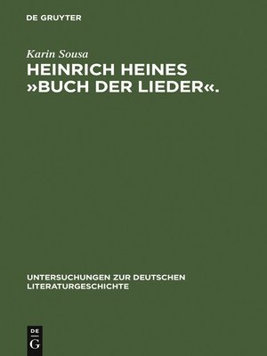 cover image of Heinrich Heines »Buch der Lieder«.